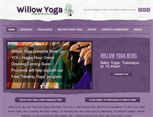 Tablet Screenshot of news.willowyoga.com